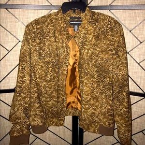 Cheetah Print Zip Up Jacket